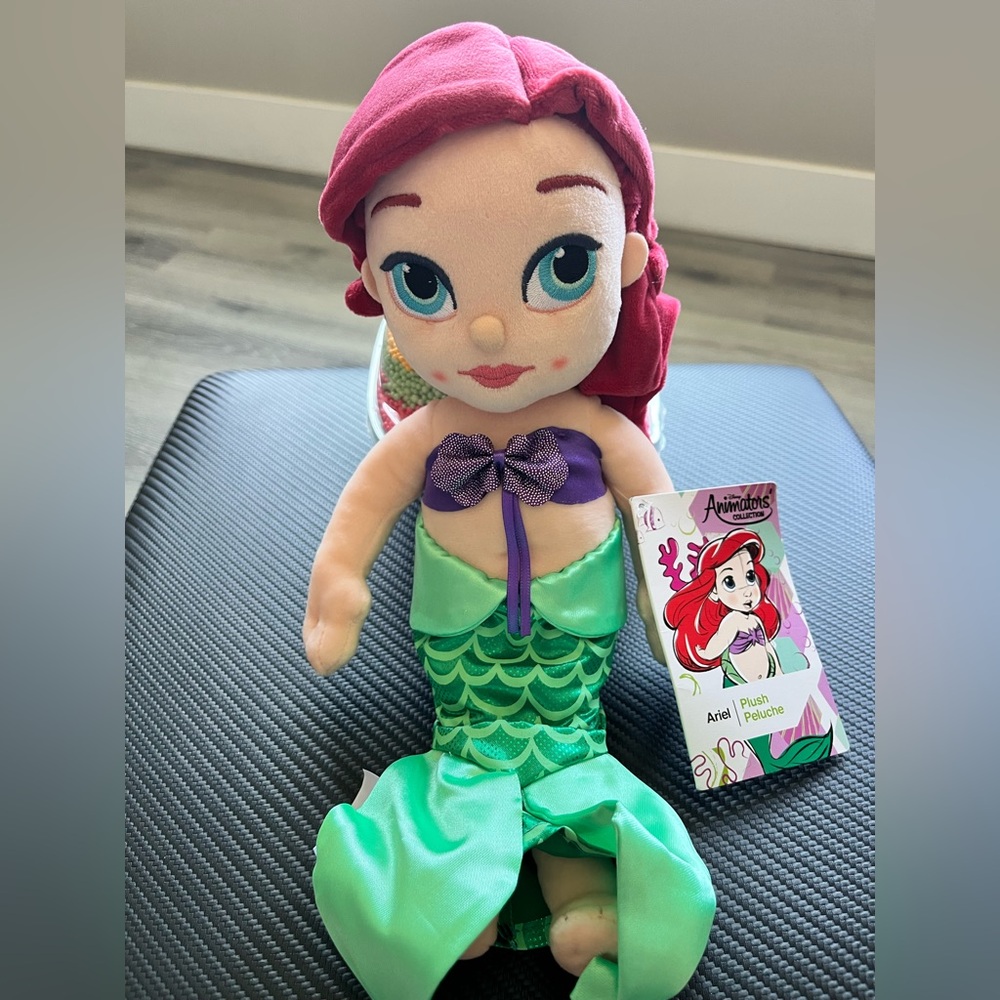 Disney Ariel Plush Doll - Green and Purple